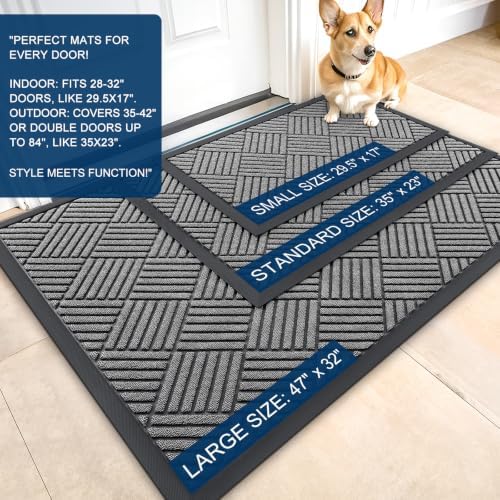 OLANLY Front Door Mat Outside Entrance 33x21, Waterproof Heavy-Duty Doormat - Image 2