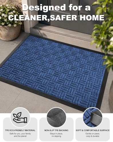 Mibao Front Door Mat Outdoor Entrance, 29.5" x 17" Heavy Duty Welcome Mat - Image 6