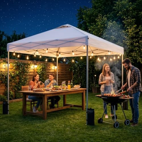 10x10 Pop Up Canopy with Sidewall, Instant Canopy Tent with Organizer Pockets - Image 7