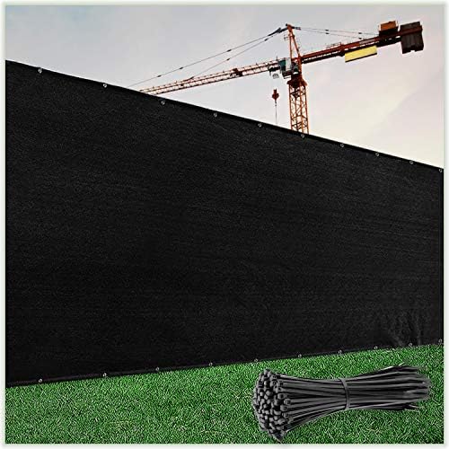 ColourTree Customized Size Fence Screen Privacy Screen Black 5' x 150' by ColourTree