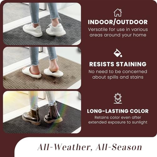 Mibao Front Door Mat Outside Entrance, 29.5" x 17", Heavy Duty Welcome Mat - Image 3