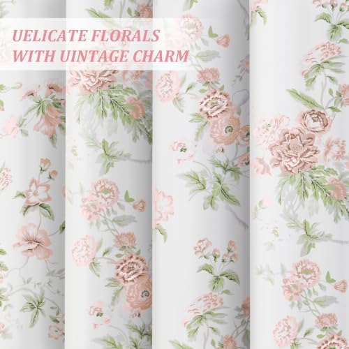 Floral 90% Blackout Curtains for Bedroom Living Room 84 Inch 2 Panels - Image 5
