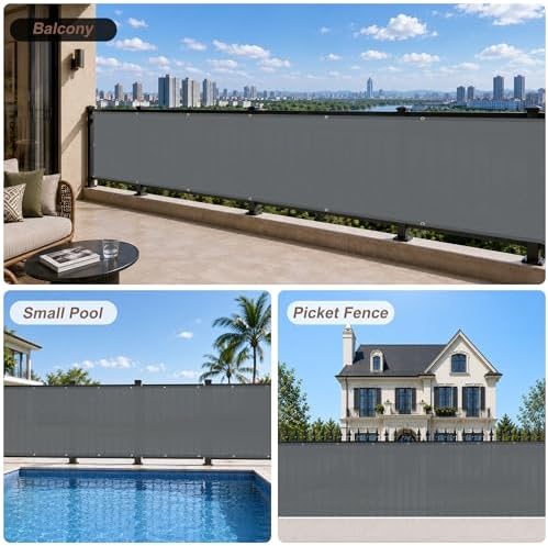 SUNNY GUARD 3' x 16' Balcony Privacy Screen, HDPE Patio Railing Cover Fence - Image 5