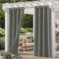 Set of 4 Outdoor Curtains for Patio Waterproof, Breathable Grommet Panels for by Sunshelf