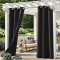 Set of 4 Outdoor Curtains for Patio Waterproof, Breathable Grommet Panels for by Sunshelf