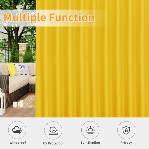 Easy-Going Outdoor Patio Curtains 2 Panels, 110x96 inch - Image 5
