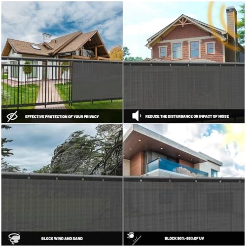 SUNNY GUARD 4' x 116' Privacy Fence Screen, Heavy Duty HDPE Mesh - Image 4