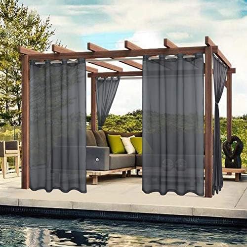 BONZER Outdoor Sheer Curtains for Patio Waterproof 2 Panels - Image 2