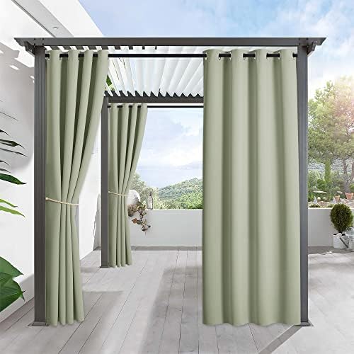 RYB HOME Outdoor Curtains for Patio Waterproof Privacy Thermal Insulated by RYBHOME