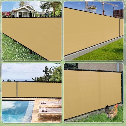Privacy Fence Screen, with Gloves, 6X50FT Heavy Duty 220GSM 98% Blockage - Image 6
