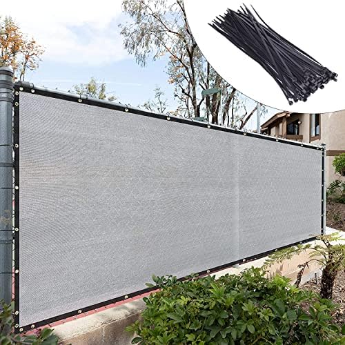 Royal Shade Custom Size 4' x 111' Grey Fence Privacy Screen Windscreen Cover by RoyalShade
