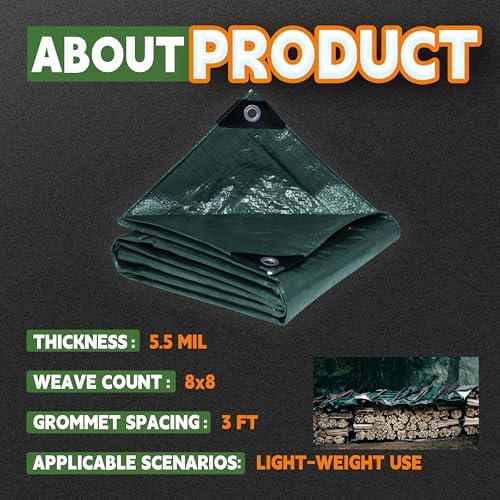 RAINDEWAY Small Tarps 4x10 Feet - Image 6