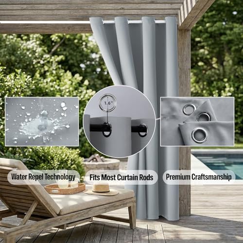 Water Resistant Outdoor Patio Curtain Darkening Thermal Insulated Indoor - Image 5
