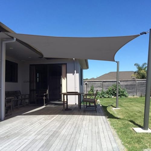 SUNNY GUARD Custom Size 15'x22' Rectangle Dark Grey UV Block Sunshade by SUNNYGUARD