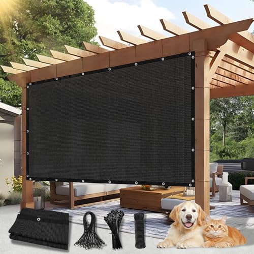 90% Outdoor Sun Shade Cloth, Privacy Screen Sunshades by BELLEDURA