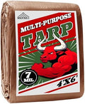 4x6Ft 7mil Waterproof Tarp Reinforced Edges Grommets by MVPNET