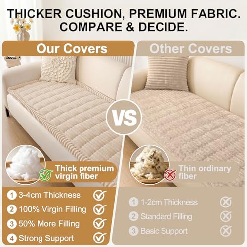 Smiry Couch Cover for Dogs, Non Slip Washable Sofa Protector for Pets - Image 4