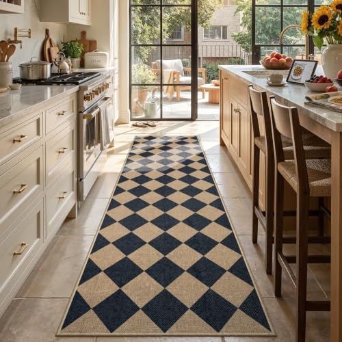 Lahome Checkered Hallways Runner Rug Non Slip - Image 3
