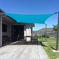 SUNNY GUARD Custom Size 8'x16' Turquoise Blue Sun Shade Sail Rectangle UV Block by SUNNYGUARD