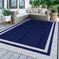 KMAT Outdoor Rug, Waterproof Reversible Patio Rugs, 5x8ft Large Outdoor Area by KMAT
