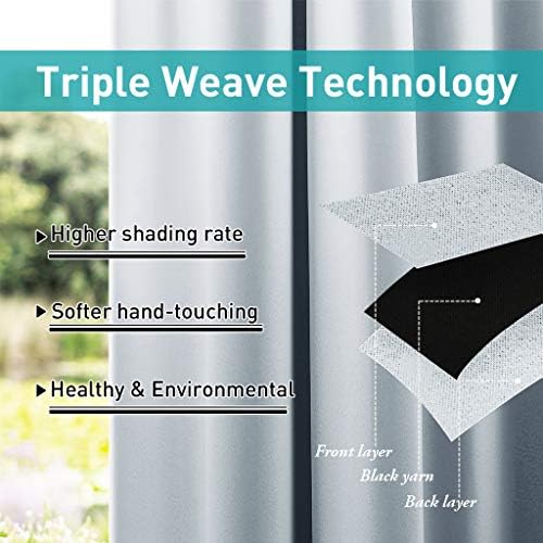 NICETOWN Outdoor Curtain for Patio Waterproof 84 inch Long, Detachable Tab Top - Image 4
