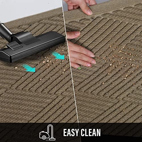 HIYARD Sturdy Front Door Mat, Absorbent Muddy Dirt Resist Welcome Door Mats - Image 6