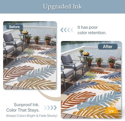 GENIMO 4x6 Outdoor Rug, Washable - Image 5