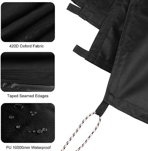 Black Waterproof Tarp 5x8ft for Outdoor: UV/Tear-Resistant Cover for Rain - Image 5