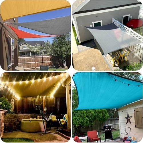 SUNLAX Sun Shade Sail 8'x10'x12.8' Light Grey Triangle Custom Size - Image 7