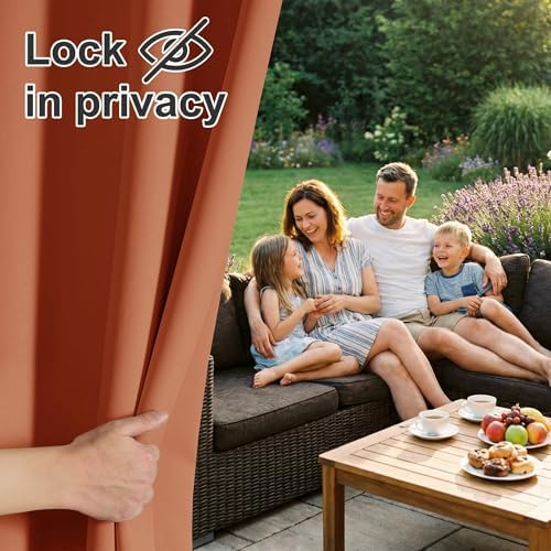 RYB HOME 2 Panels Outdoor Curtains - Image 3