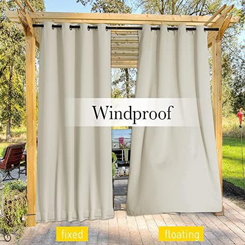 NICETOWN 2 Panels Waterproof Outdoor Curtains - Image 6