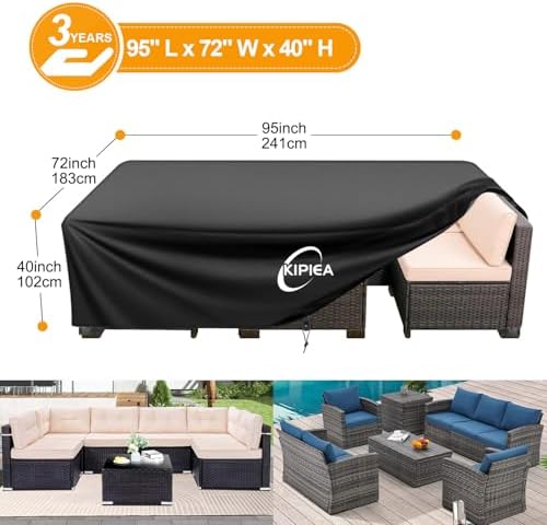 Kipiea Outdoor Furniture Covers Waterproof, 420D Heavy-Duty Patio Furniture Set - Image 2