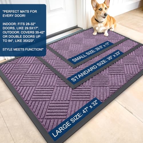 OLANLY Front Door Mat Outside Entrance 47x23, Waterproof Heavy-Duty Doormat - Image 2