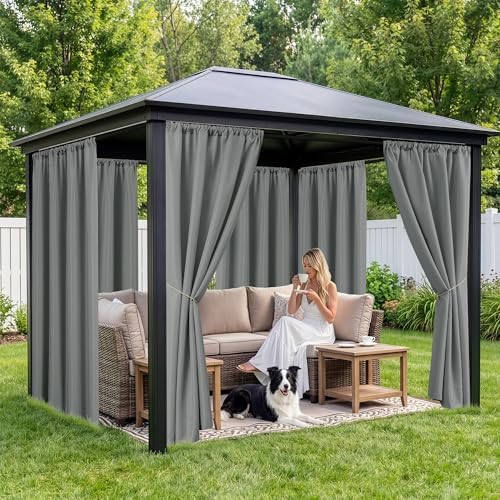 Outdoor Curtains for Patio Waterproof, 8 Panels, Rod Pocket - Image 4