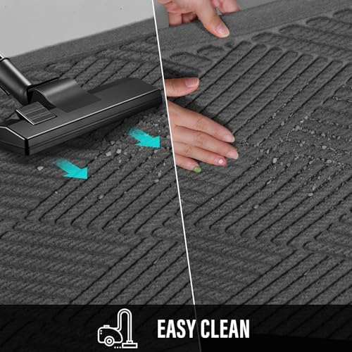 HIYARD Sturdy Front Door Mat, Absorbent Muddy Dirt Resist Welcome Door Mats - Image 7