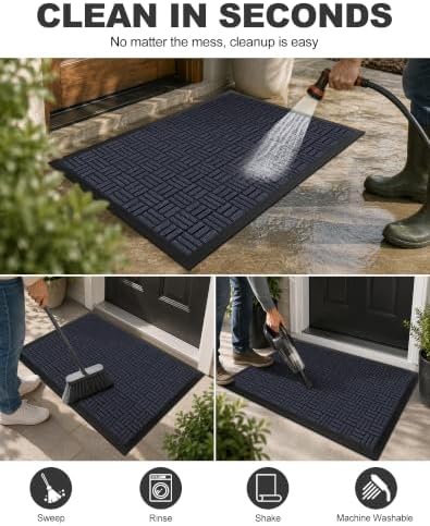 Mibao Front Door Mat Outdoor Entrance, Waterproof Dirt Trapper Doormat - Image 6