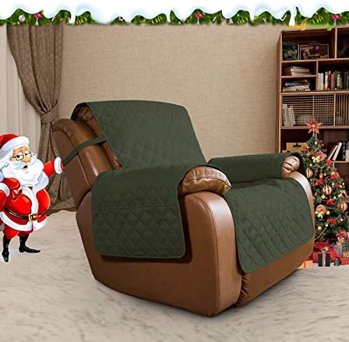 Easy-Going Reversible Couch Cover, Oversized Recliner, Army Green/Beige - Image 2