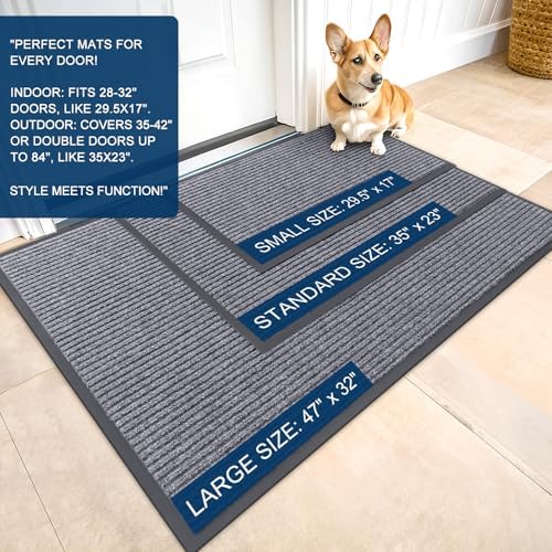 OLANLY Front Door Mat 47x32, Waterproof Heavy-Duty Indoor Outdoor Doormat - Image 2