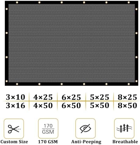 Shade&Beyond 4' X 50' Fence Privacy Screen Heavy Duty 170 GSM Fencing Mesh - Image 3