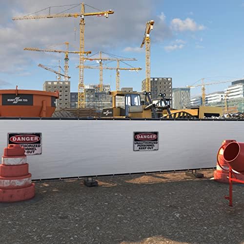 Amgo 6' x 1' White Fence Privacy Screen, 90% Blockage - Image 2