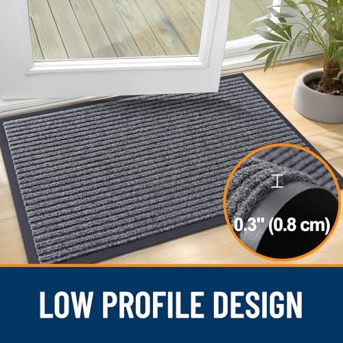 OLANLY 2-Pack Front Door Mats 29.5x17, Waterproof Heavy-Duty Doormats - Image 4