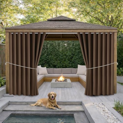 DIVA EN CAMINO DEC Outdoor Patio Curtain Waterproof Darkening Thermal Insulated by DivaenCamino