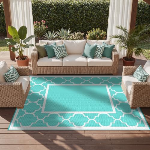 GENIMO Outdoor Rug, Waterproof Plastic Rugs - Image 5