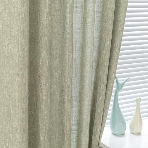 MYSKY HOME Sage Green Living Room Curtains 84 Inch Length 2 Panels Set - Image 4
