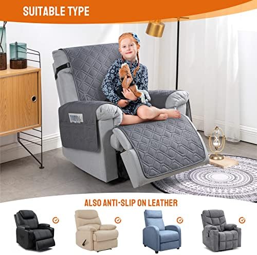 VANSOFY 100% Waterproof Recliner Chair Covers, Recliner Cover Non-Slip Dog - Image 5