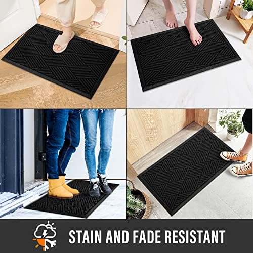 HIYARD Durable Front Door Mat, Absorbent Muddy Dirt Resist Welcome Door Mats - Image 5