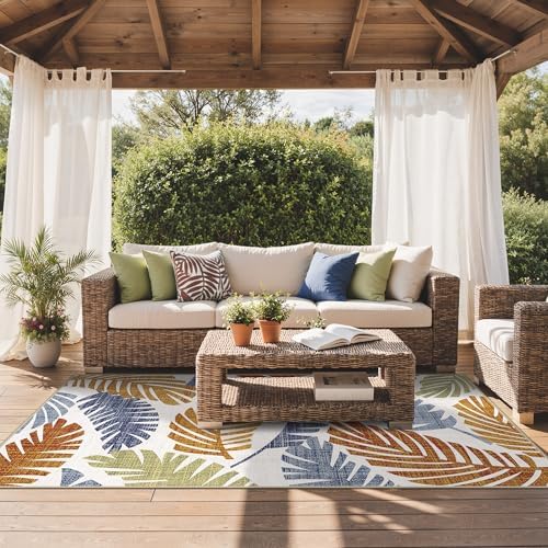 GENIMO 5x8 Outdoor Rug, Washable - Image 3