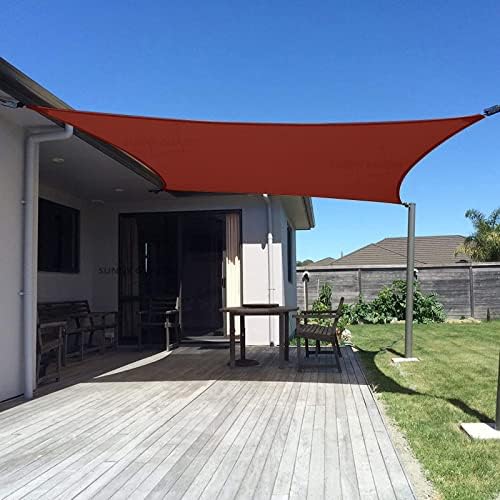 SUNNY GUARD Custom Size 11'x18' Rectangle Terra Red UV Block Sunshade by SUNNYGUARD