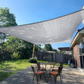 SUNLAX Sun Shade Sail 8' x 12' Silver Grey Rectangle Outdoor Canopy Cover by SUNLAX