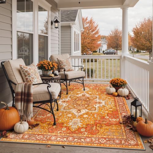 GENIMO 5x8 Outdoor Rug, Washable by GENIMO